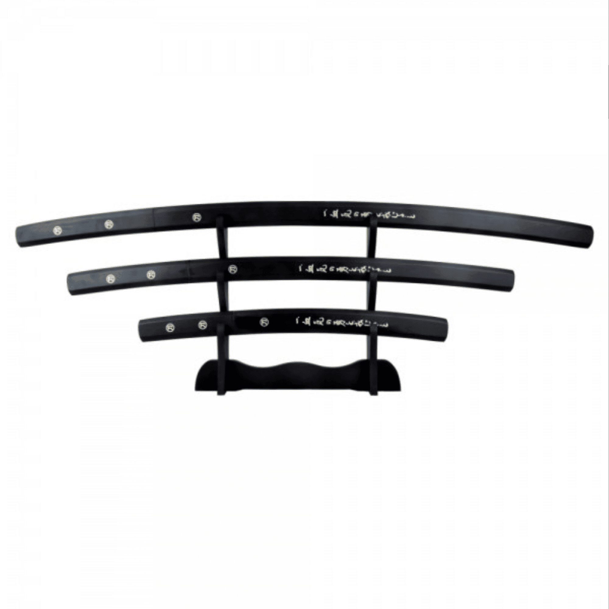 Ornamental Katana Set 3 Wooden Katana Black