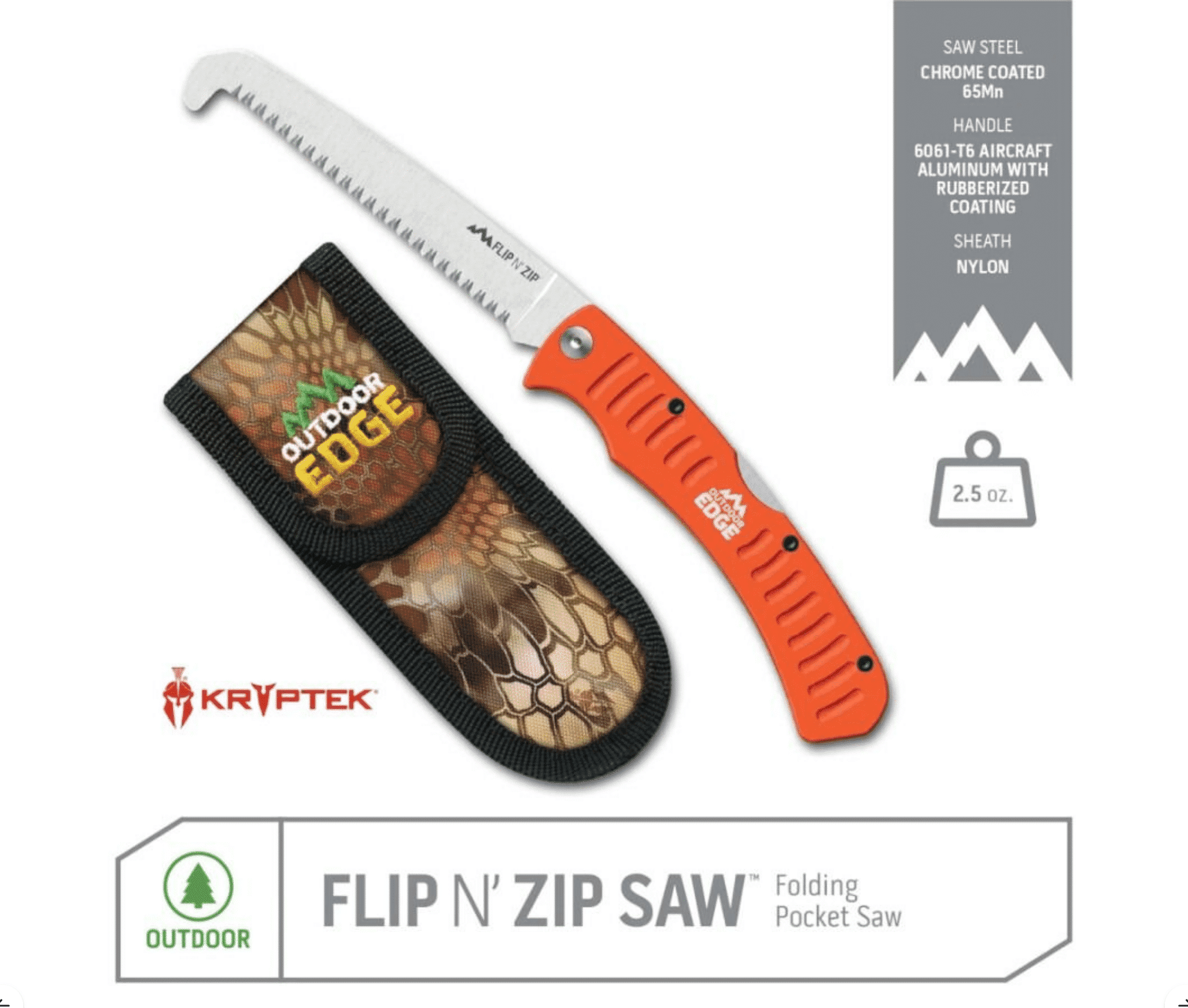 Outdoor Edge Saw Flip N' Zip Orange