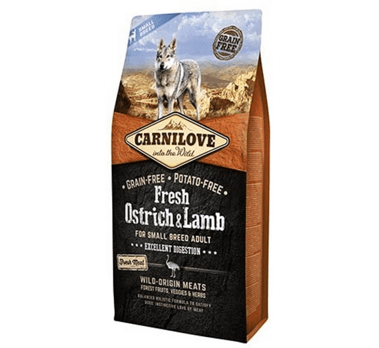 Carnilove Adult Small Breed Dog - Fresh Ostrich & Lamb 6kg