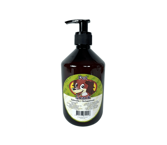 Petsnack zalmolie met schapenvet 500 ML