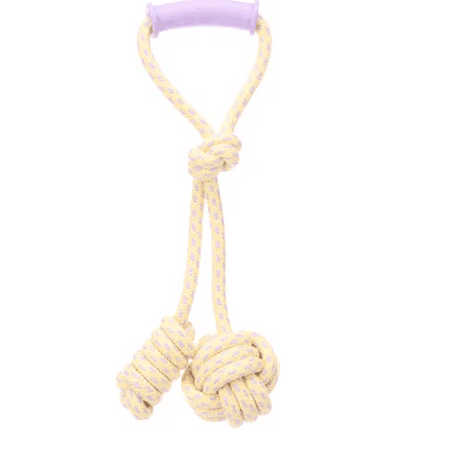 Flamingo Hondenspeelgoed Joanie Trektouw & Knoopbal Twist Paars