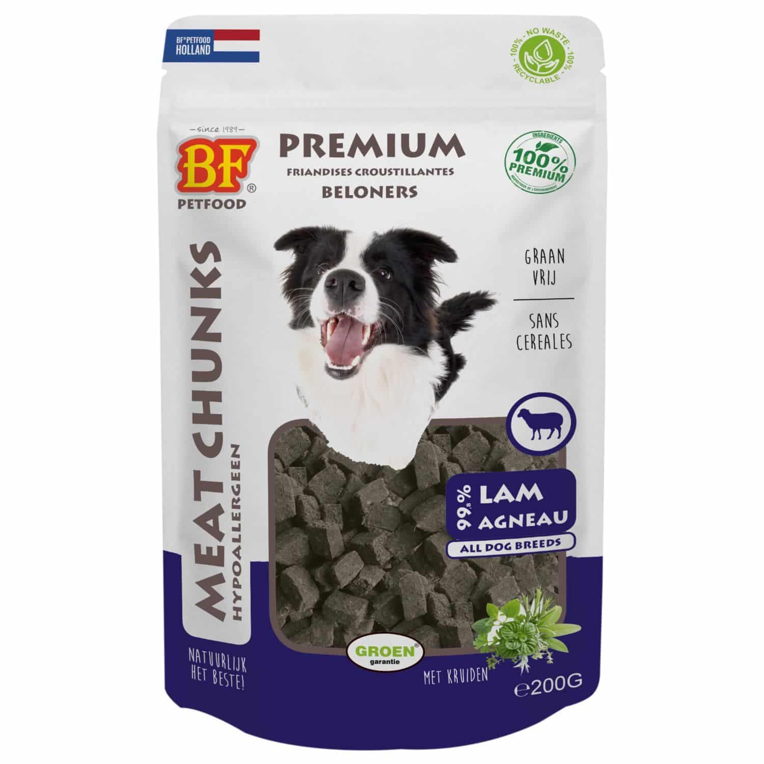 BF Petfood Meat Chunks Lam - 200g