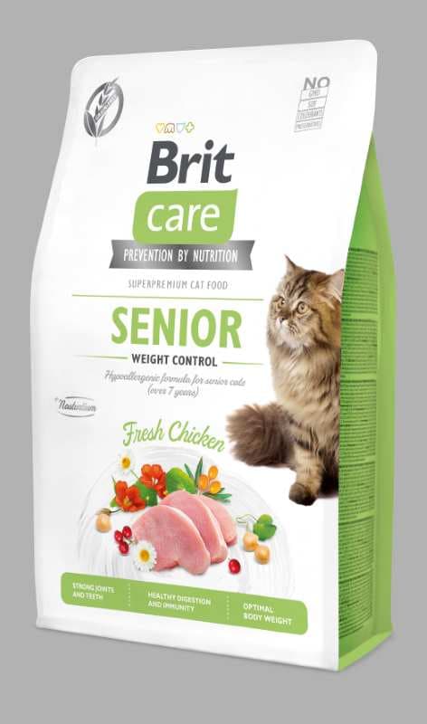 Brit Care Kat Senior Weight Control 2 kg – Gezond gewichtsbeheer voor oudere katten