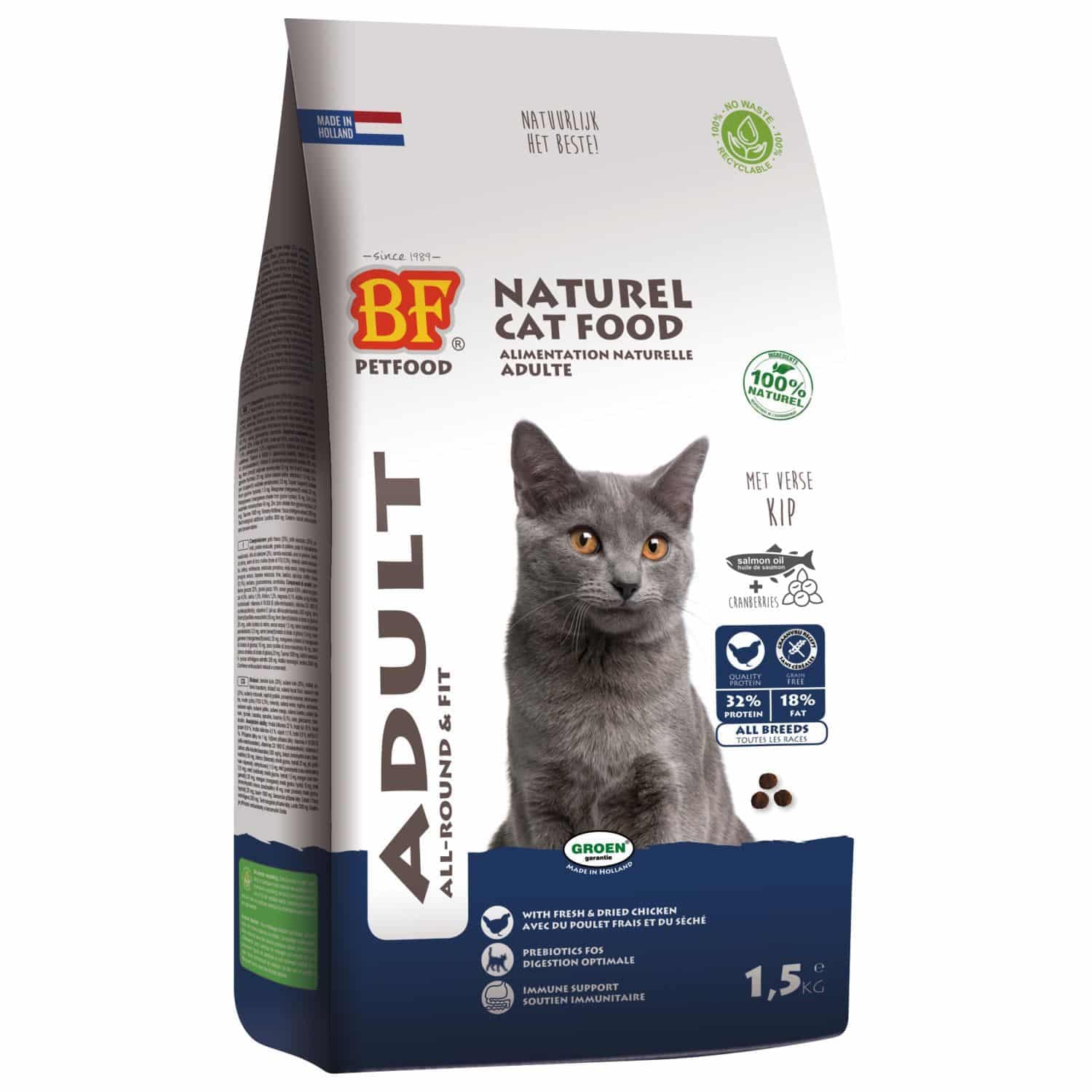 BF Petfood Premium Quality Kat Adult Fit – 1,5 kg