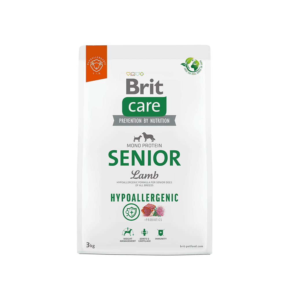 Brit Care Hypoallergenic Senior 3 kg - Seniorhond droogvoer