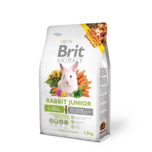Brit Animals Rabbit Junior 1,5 kg - Complete voeding voor jonge konijnen