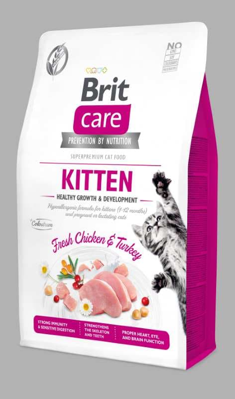 Brit Care Cat Kitten Healthy Growth & Development 2 kg – Optimale voeding voor een gezonde start