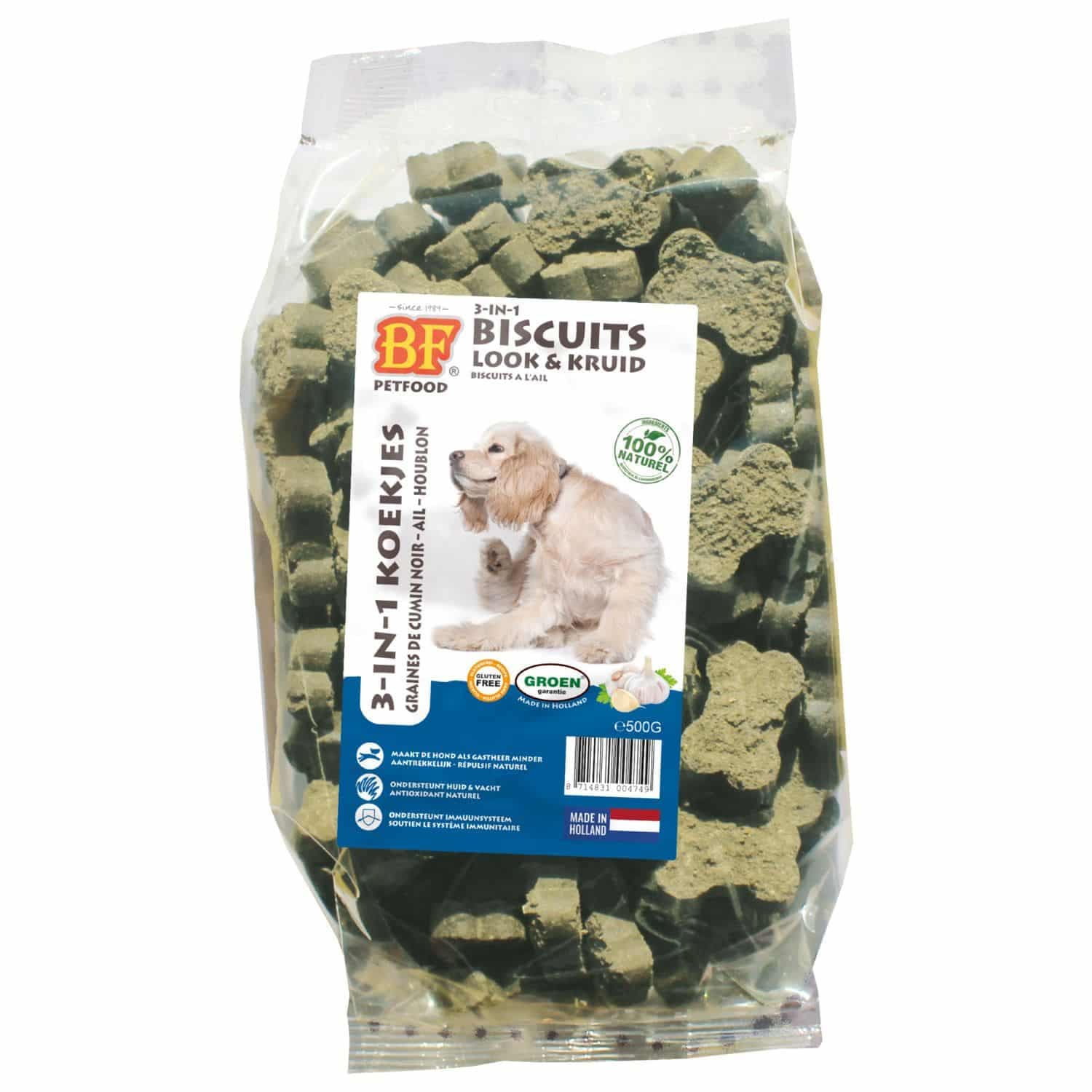 BF Petfood 3-in-1 Hondenkoekjes met Kruiden – 500g