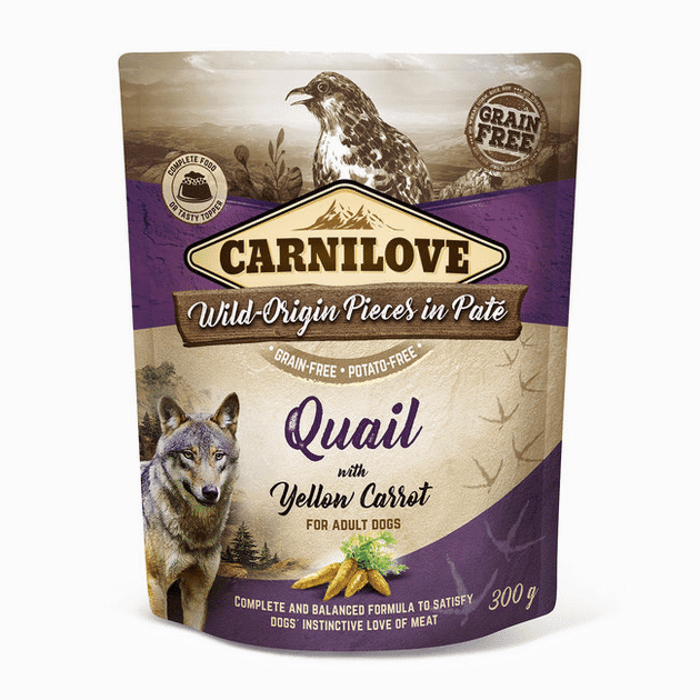 Carnilove Dog Pouch - 12x300g Kwartel/Gele Wortel