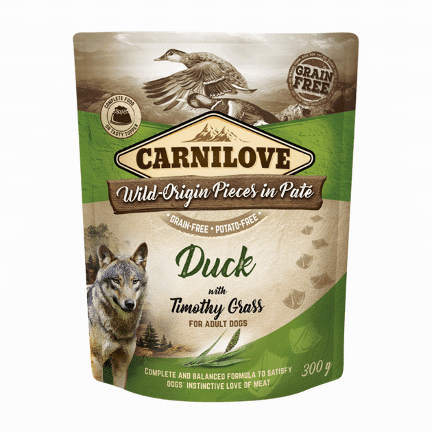Carnilove Dog Pouch - 12x300g Eend/Timothy gras