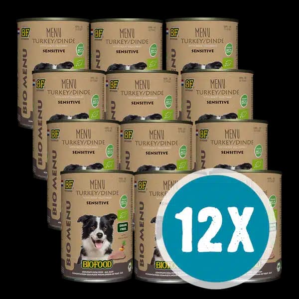 BF Petfood - Biofood Organic Kalkoen Menu Hond - 12x400 Gram