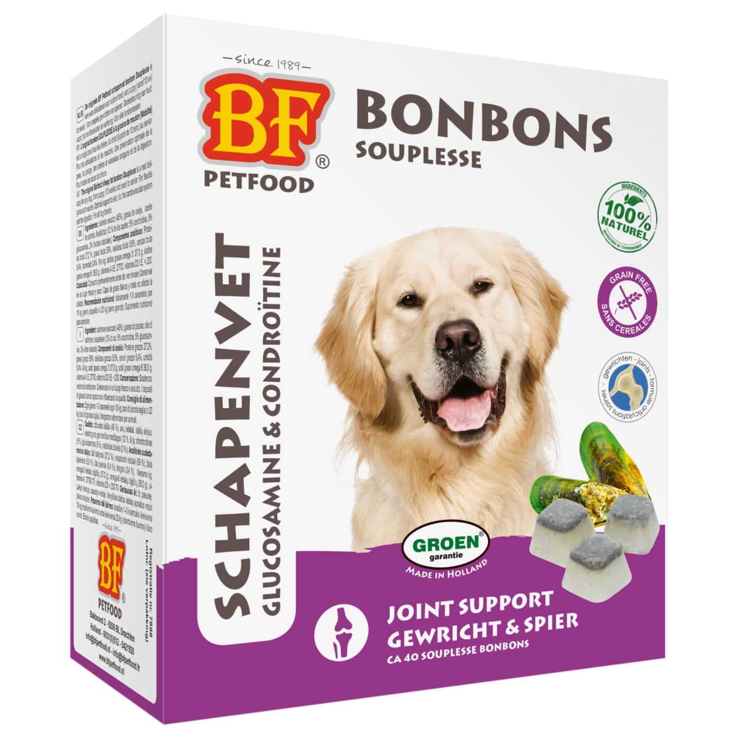 BF Petfood Schapenvet Maxi Bonbons Souplesse – 40 Stuks