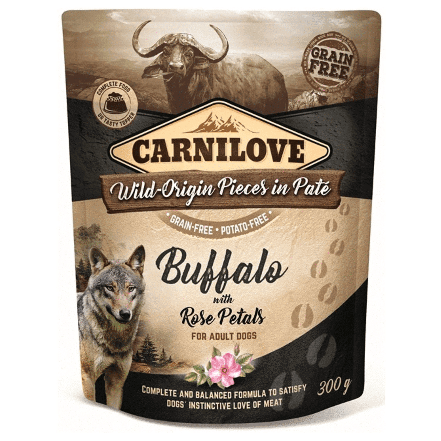 Carnilove Dog Pouch - 12x300g Buffel/Rozenblad