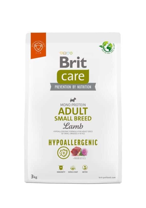 Brit Care Hypoallergenic Adult Small Breed 3 kg – Hondenvoer