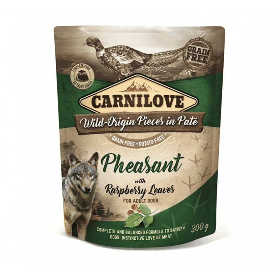 Carnilove Dog Pouch - 12x300g Fazant/Frambozenblad
