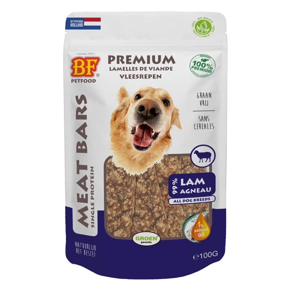BF Petfood Meat Bars Lam – 100g (12-pack)