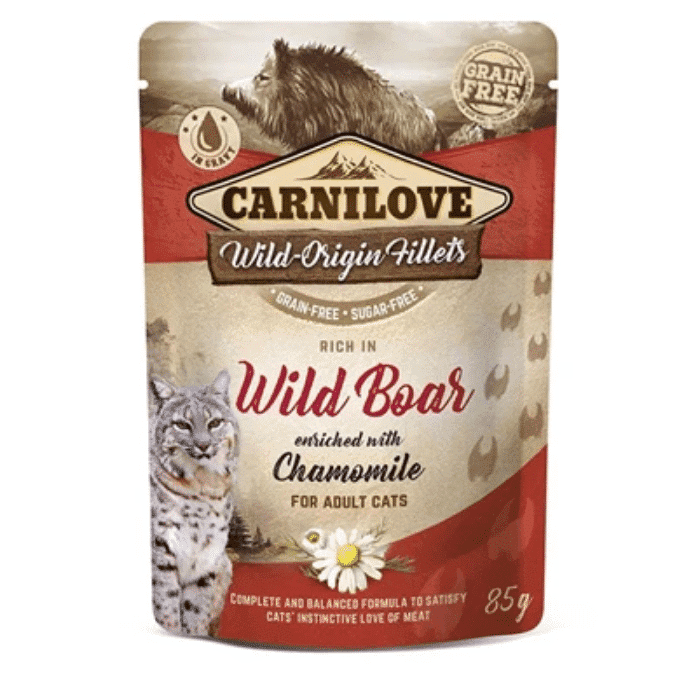 Carnilove Cat Pouch - Wild Boar 24x85g